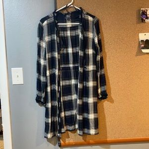 Button down plaid dress.